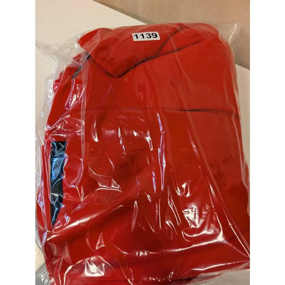 Cat & Jack Girls Size XS 4/5 Red Coat W/ Detachable Faux Fur Hood (1139)